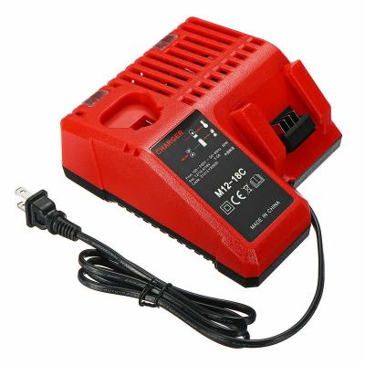 China For Milwaukees 18V Battery For Milwaukee 12V-18V M 12-18C Battery Charger 12V Charger Replacement To 18V Fast Charger for sale