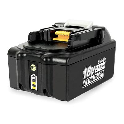 China Power Tools Replace 18V 6.0Ah For Makita Battery BL1860B BL1850 BL1830 BL1840 Cordless Drills Power Tool Battery for sale