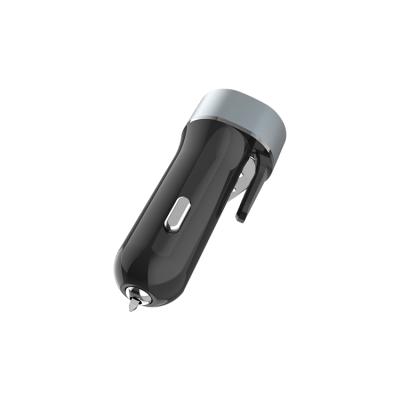 China Hot Selling Multifunctional Led Usb C Car Charger USB 3.0 Classic LED Light Ring Car Dual Fast Charge 3.0 for sale