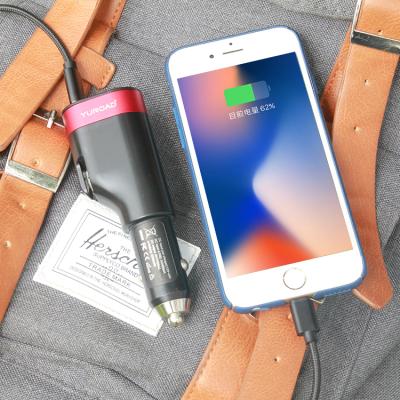 China Glass Breaker Car Charging Accessories Dual Usb Car Charger Adapter 2 Usb Port Led Display 3.1a Smart Car Charger For Iphone Mobile Phone for sale