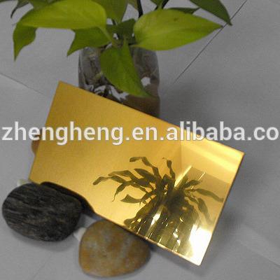 China Modern Mirror Panel Aluminum Composite Gold Mirror ACP Exterior Aluminum Composite Panel for sale