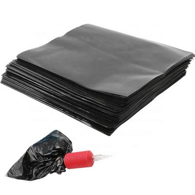 China Disposable Black Plastic Tattoo Supply Sleeves Tattoo Machine Cover Bags For Tattoo Kit Accessories for sale