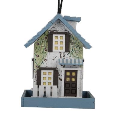 China Sustainable Handmade Wooden Bird House And Feeders For Gift And Decorating for sale