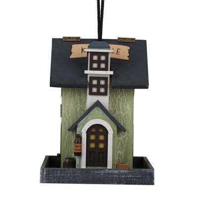 China The viable hanging slot effect of wooden birdhouse / feeder is suit for decorate home and gift for sale