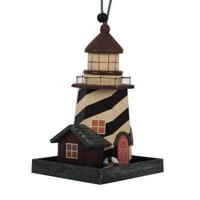 China Sustainable WOODEN HOUSE Hanging Tower Bird House Outdoor Garden Decor for sale