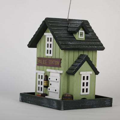 China Sustainable Decorative Wooden Animal Feeder Bird House for sale