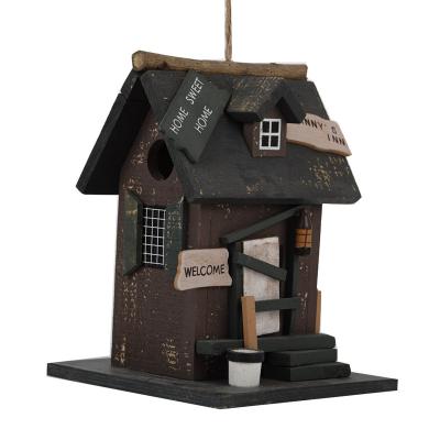 China Sustainable Hanging Antique House - Handmade Cottage Bird House /feeder - Small Bird House - Home Decor for sale