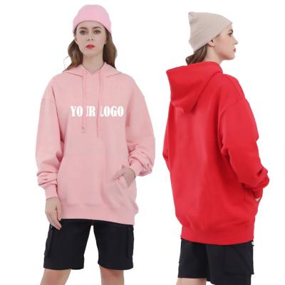 China Anti-pilling OEM 2021 Wholesale Sweat Women Logo Custom Women Hoodie Free Long Sleeve Crewneck Thicken Hoodie for sale