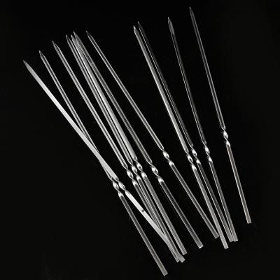 China Welded Stainless Steel BBQ Grill Kebab Kebab Skewer Needle Kebab Sticks For Picnic Camping BBQ Tools for sale