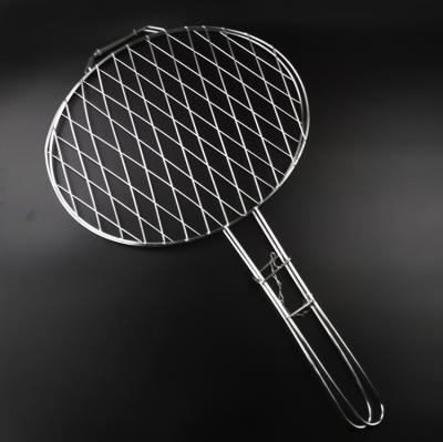 China Easily Cleaned Round Stainless Steel Large Fish BBQ Barbecue Grill Wire Mesh for sale