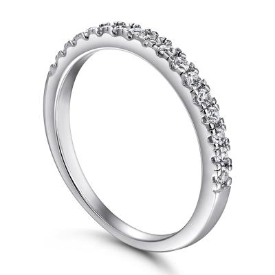 China Korean Jewelry Full Diamond White Gold Ring Minimalist S925 Sterling Silver Ring Wholesale Women's Simple Advance Factory Direct Sales for sale