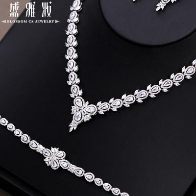 China Jewelry Middle East Dubai Lead Free Nickel Free Jewelry Manufacturer Zirconia Dubai Luxury Jewelry Sets Jewelry for sale