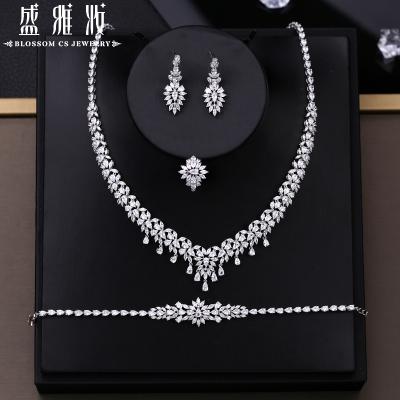 China Factory direct sale high quality lead free nickel free Dubai wedding jewelry accessories for women bridal jewelry set for sale