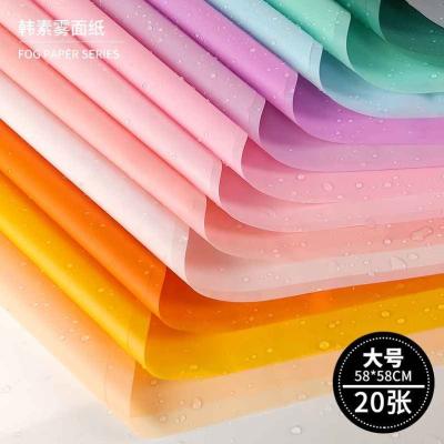 China New design waterproof floral bouquet korean style matte flower wrapping paperfresh flower wrapping paper for sale