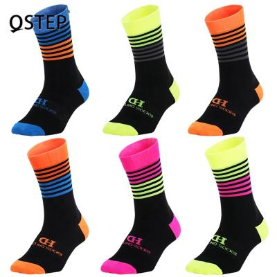 China Outdoor Crew Sports Socks Manufacturers Antibacterial Breathable Custom Logo Compression Cycling Socks Cycling Bike Sports Cycling Socks for sale