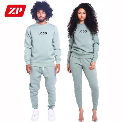 China Breathable 2 Piece Sweatsuit Mens Winter Fleece Outfit Cropped Casual Womens Unisex Joggers Sets Sports Tracksuit for sale