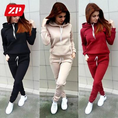 China Breathable OEM fashion fleece news winter casual hoodie suit women sweatsuit women's sweatsuit for sale