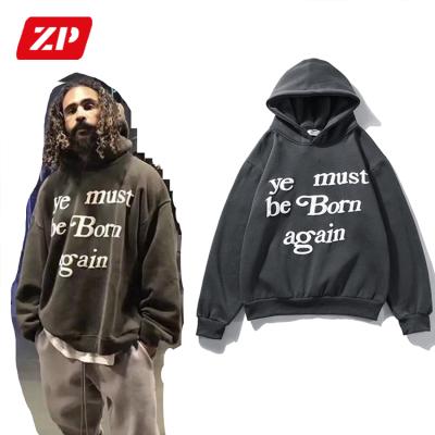 China Newest Design 3D Foaming Anti-wrinkle Breath Printing Foaming Sweatshirts Printing Breathable Hoodie Men Women 2021 for sale