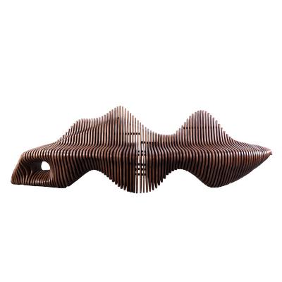 China Modern Commercial Parametric Modern Bench Architecture Wooden Furniture Mall Hotel Interior Street Urban Design for sale