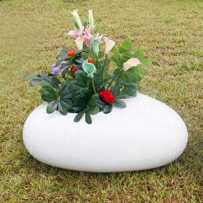 China Modern Design Modern Landscape Planting Outdoor Shape Stone Balcony Garden Plant Pots Box for sale