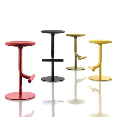 China Modern Fiberglass Gray Gold Bar Stool Black Gold Furniture Orange Design for sale