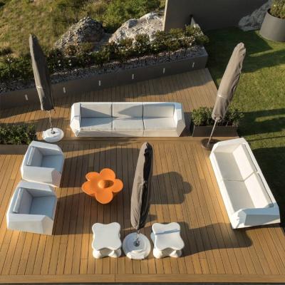 China Modern Modular Outdoor Plant Fiberglass Chair Table Outdoor Furniture Sofa Set Modern for sale