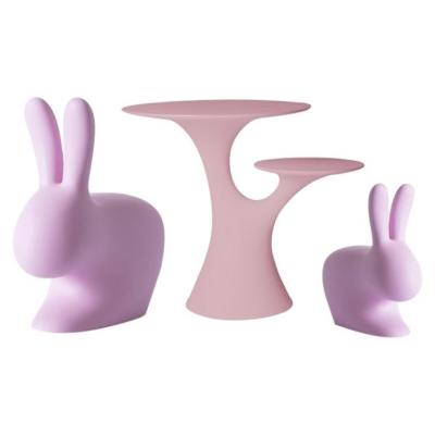 China Modern Fiberglass Kids Bed Furniture Funny Rabbit Design Chair Table Set for sale