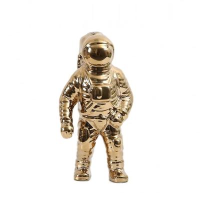 China Hot Selling China Gold Life Size Astronaut Sculpture High Quality Glossy Statue 180cm for sale