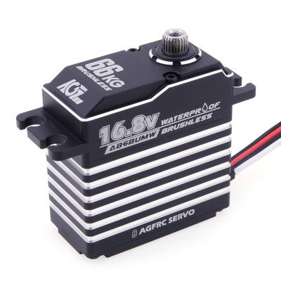 China Waterproof RC Model AGFrc 66KG 4S 16.8V A86BUMW RC Servo for 1/8 1/10 RC Cars/Robot/Airplane for sale