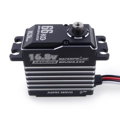 China RC Model AGFRC A86BUMW 16.8V 66KG RC Model Monster 4S Torque Magnetic Waterproof Brushless Servo For 1/8 RC Car Crawler Buggy for sale