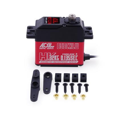 China RC Model AGFrc B53CHLW CLS 32 Kg-cm WP-IP67 0.135sec RC Programmable RC Model Servo For 1/10/Jet Boat for sale