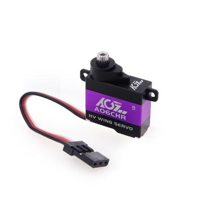 China RC Model 8mm High Accuracy RC Model 8mm Wing Servo For Helicopter Glider HT 7g Wing Servo Micro Airplane CNC Casae A06CHR 3KG 0.052Sec for sale