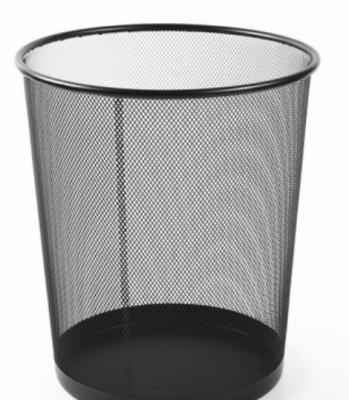 China Tidy / Storage Around Metal Wire Mesh Waste Basket Office Waste Paper Bins Trash Bin for sale