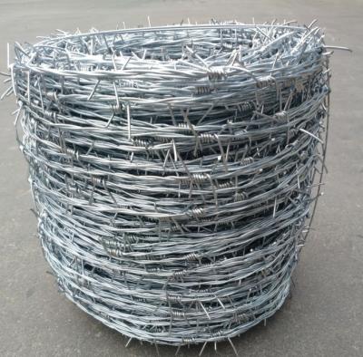 China Firm And Beautiful 15kg Galvanized Barbed Wire Fence 2mm Barbed Wire 4 Point 10cm Distance for sale