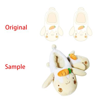 China Newest Small Plush Sheep Plush Slippers Cotton Winter Popular Warm Plush Home Animal Slipper for sale