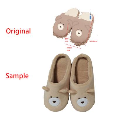 China 2022 new arrivals plush teddy bear fuzzy indoor slippers all color women plush slipper for sale