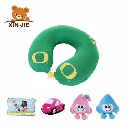 China Ergonomic Stuffed Animal U-Cervical Fabric Car Knot Plush Ergonomic Custom Other Function Neck Travel Cover Massage Memory Foam Pillow for sale