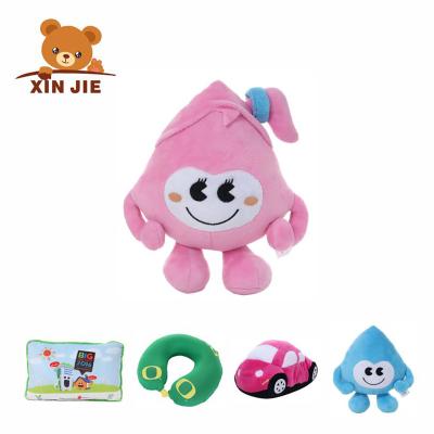 China New Ideas Plush Holding Cute Pink Happy Doll Toy Droplet Mascot Plush Toy Custom Stuffed Plush Water Drop Stuffed Doll Toy for sale