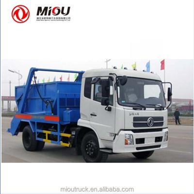 China Dongfeng 8CBM Truck Small Skip Bin Loader Garbage Truck With Bins Skip Loader 6630*2400*2760 for sale