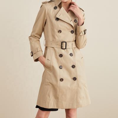 China Anti-wrinkle Huiquan Winter Series Women Anorak Ladies Cotton Double Breasted Trench Coat With Wool Vest for sale