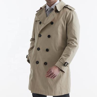 China Color Breathable Classic Winter Huiquan Cotton Warm Ditch Windproof Long Over Coat For Men for sale