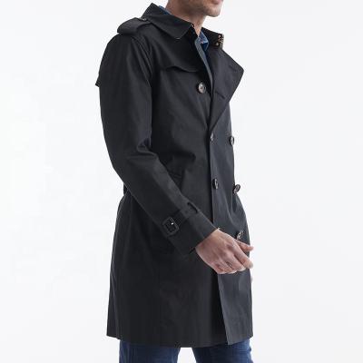 China Windproof Huiquan Men Cotton Breathable Long Trench Winter Casual Coats With Vest In Loose Fit for sale