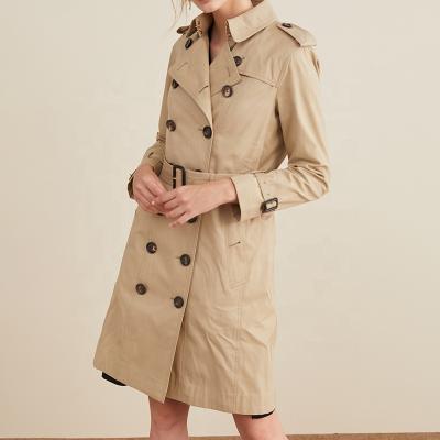 China 2021 Anti-wrinkle stylish women spring and Autumn Long Coat Windproof Windbreaker for sale