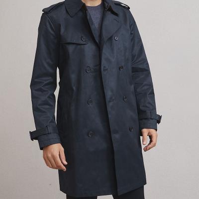 China Breathable Wholesale Cotton Blend Windproof Trench Coats Men's Winter Trench Coats Casual Anorak for sale