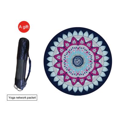 China Factory wholesale long lasting printed round yoga mat 4.5mm suede yoga mat for sale