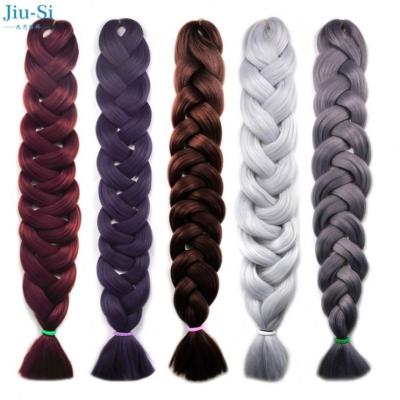 China Softest Hot Selling Synthetic Wigs Women Crochet In Hair Extensions Braids Hairstyles High Temperature Fiber Jumbo Braiding for sale