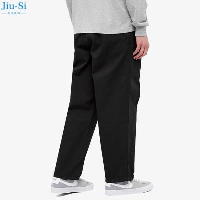 China QUICK DRY Plus Size 100% CottonSpring Autumn Solid Color Wide Leg Casual Men's Trousers Pants for sale