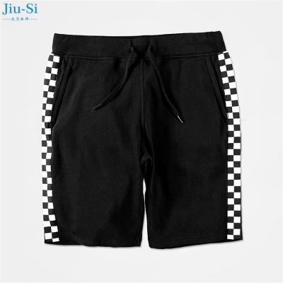 China High Quality Custom Made Summer Anti-wrinkle Waist Control Black White Mens Fleece 100% Plus Polyester Sweat Shorts for sale