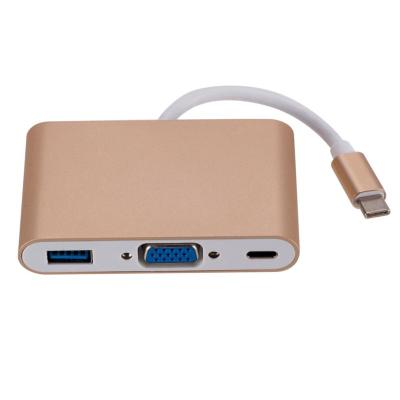 China USB 3.1 to VGA Converter Type C to VGA Converter Charging Video Adapter USB 3.0 USB-C USB 3.1 to VGA for sale