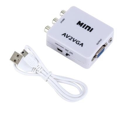 China AV Input To Converter Mini HD RCA CVBS Output AV VGA To VGA Adapter AV2VGA HD Video Converter With Good Price AV To VGA for sale